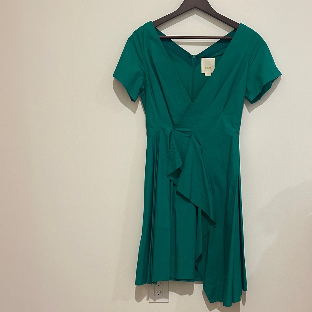 Maeve Anthropologie Teal Asymmetrical Dress